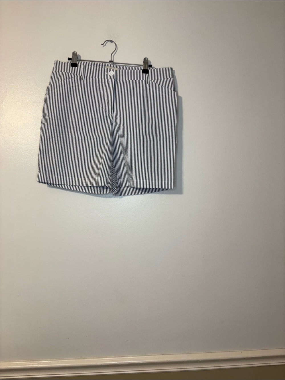 Talbots Blue and White Striped Bermuda Shorts
